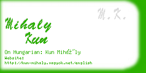 mihaly kun business card